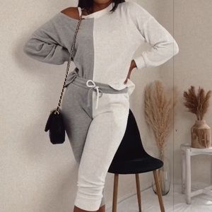 ❤️‍🩹SOLD❤️‍🩹 Soft Colorblock Matching Jogger Set